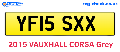 YF15SXX are the vehicle registration plates.
