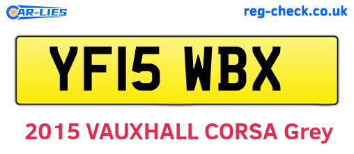 YF15WBX are the vehicle registration plates.