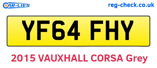 YF64FHY are the vehicle registration plates.