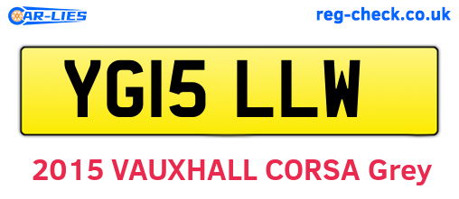 YG15LLW are the vehicle registration plates.