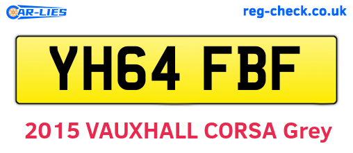 YH64FBF are the vehicle registration plates.