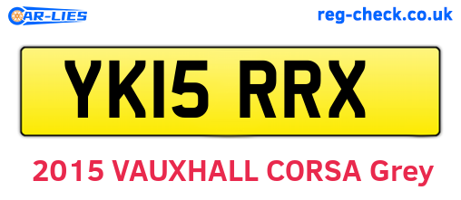 YK15RRX are the vehicle registration plates.