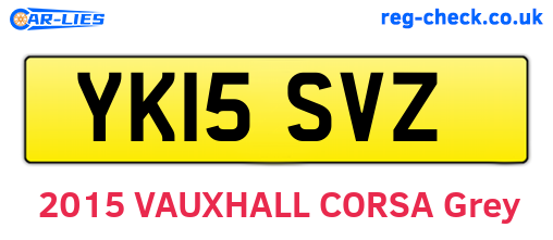 YK15SVZ are the vehicle registration plates.