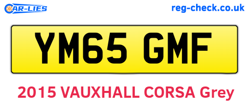 YM65GMF are the vehicle registration plates.