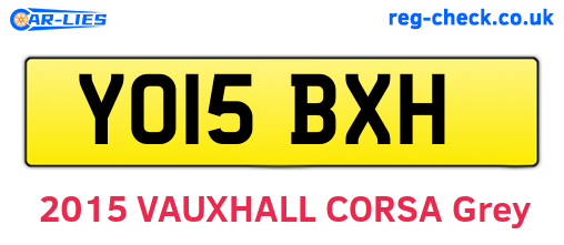 YO15BXH are the vehicle registration plates.