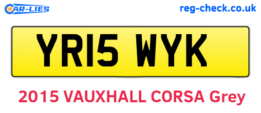 YR15WYK are the vehicle registration plates.