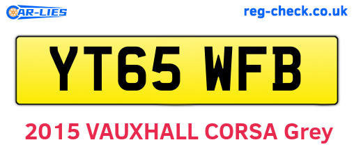 YT65WFB are the vehicle registration plates.