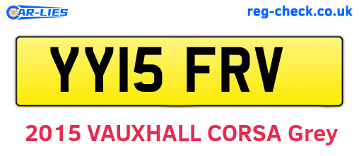 YY15FRV are the vehicle registration plates.