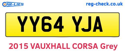 YY64YJA are the vehicle registration plates.