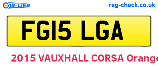 FG15LGA are the vehicle registration plates.