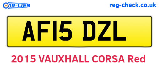 AF15DZL are the vehicle registration plates.