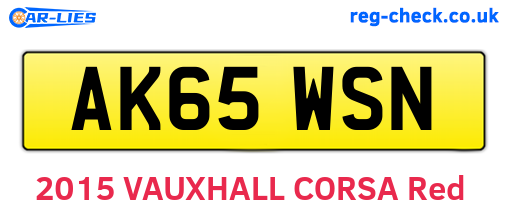 AK65WSN are the vehicle registration plates.