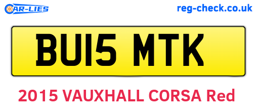 BU15MTK are the vehicle registration plates.
