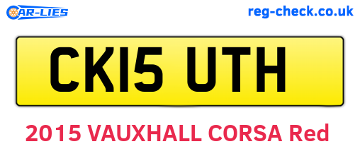 CK15UTH are the vehicle registration plates.