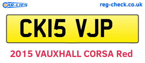 CK15VJP are the vehicle registration plates.