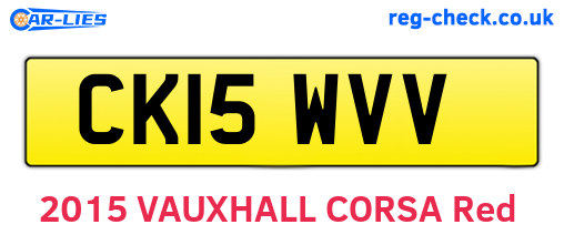 CK15WVV are the vehicle registration plates.