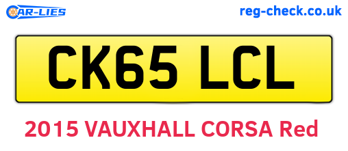 CK65LCL are the vehicle registration plates.