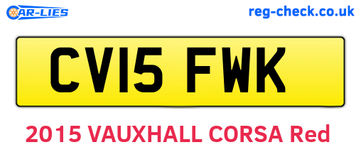 CV15FWK are the vehicle registration plates.