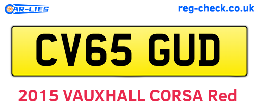 CV65GUD are the vehicle registration plates.