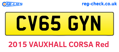 CV65GYN are the vehicle registration plates.
