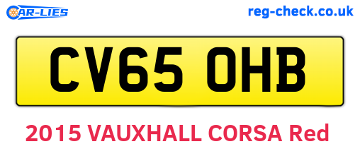 CV65OHB are the vehicle registration plates.