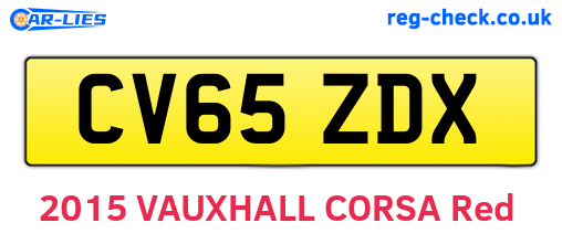 CV65ZDX are the vehicle registration plates.