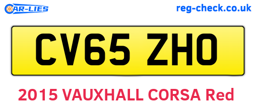 CV65ZHO are the vehicle registration plates.