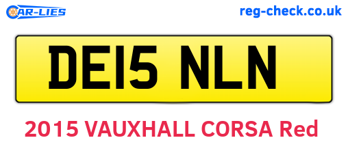 DE15NLN are the vehicle registration plates.