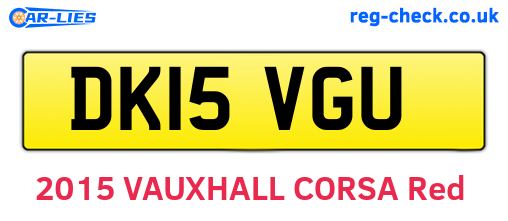 DK15VGU are the vehicle registration plates.