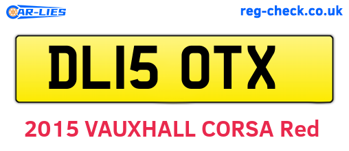 DL15OTX are the vehicle registration plates.
