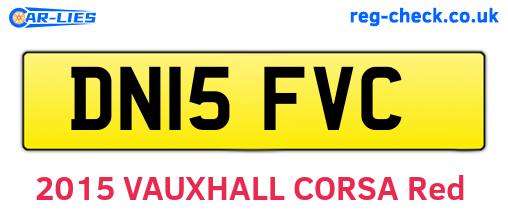 DN15FVC are the vehicle registration plates.