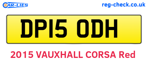 DP15ODH are the vehicle registration plates.