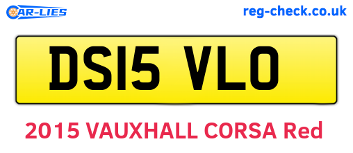 DS15VLO are the vehicle registration plates.