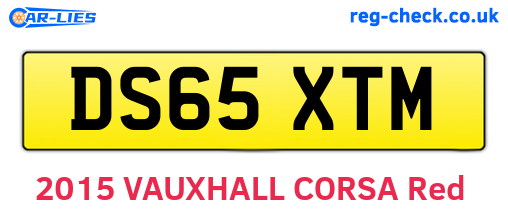 DS65XTM are the vehicle registration plates.