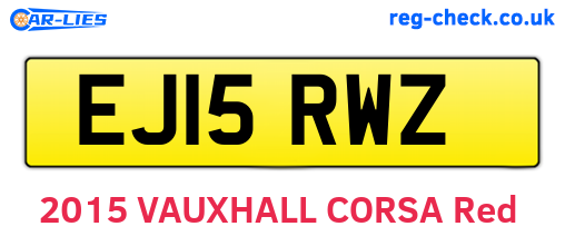 EJ15RWZ are the vehicle registration plates.