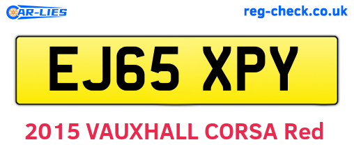 EJ65XPY are the vehicle registration plates.