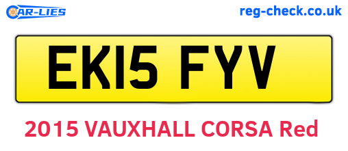 EK15FYV are the vehicle registration plates.
