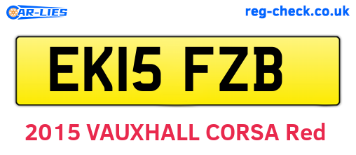EK15FZB are the vehicle registration plates.