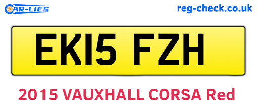 EK15FZH are the vehicle registration plates.