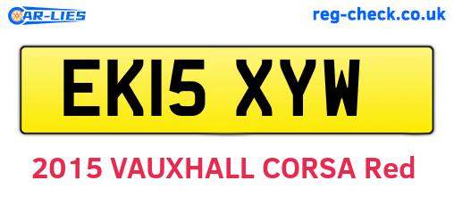 EK15XYW are the vehicle registration plates.
