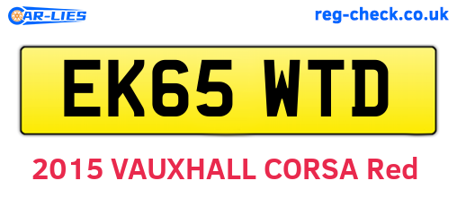 EK65WTD are the vehicle registration plates.