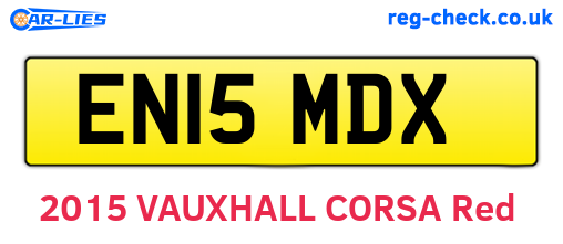 EN15MDX are the vehicle registration plates.