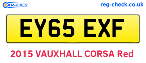 EY65EXF are the vehicle registration plates.