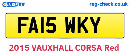 FA15WKY are the vehicle registration plates.