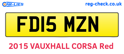 FD15MZN are the vehicle registration plates.