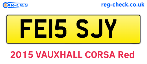 FE15SJY are the vehicle registration plates.
