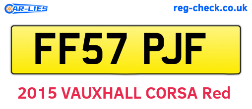 FF57PJF are the vehicle registration plates.