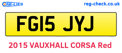 FG15JYJ are the vehicle registration plates.