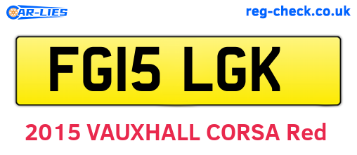 FG15LGK are the vehicle registration plates.