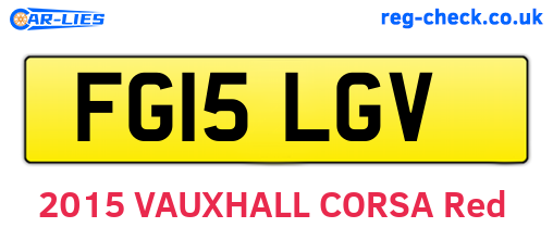 FG15LGV are the vehicle registration plates.